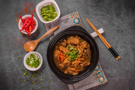 砂锅食材美食宣传背景素材