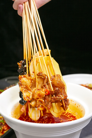 火锅串串美食食材背景素材