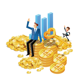 投资理财金融企业海报插画