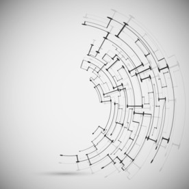扇形抽象科技背景
