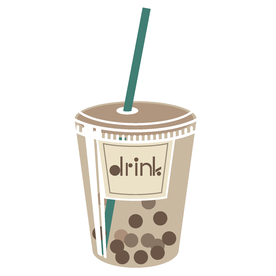 夏日冷饮矢量插画