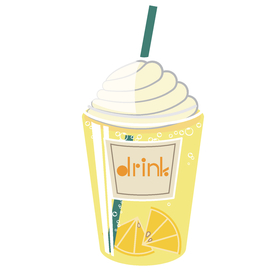 夏日冷饮矢量插画