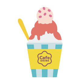 夏日冷饮矢量插画