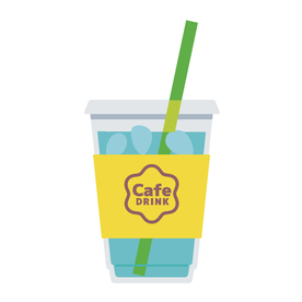 夏日冷饮矢量插画