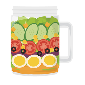 夏日冷饮矢量插画