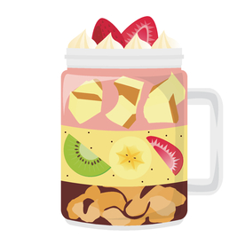 夏日冷饮矢量插画