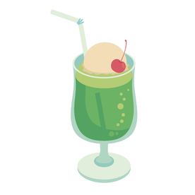 夏日冷饮矢量插画