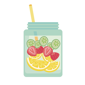 夏日冷饮矢量插画