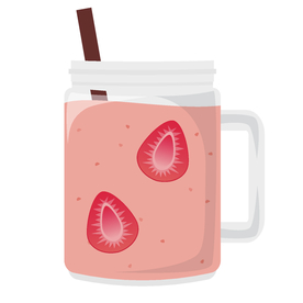 夏日冷饮矢量插画