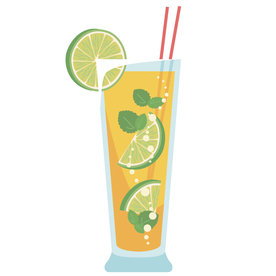 夏日冷饮矢量插画