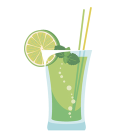 夏日冷饮矢量插画