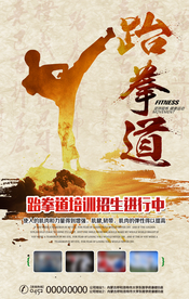 跆拳道招生宣传海报