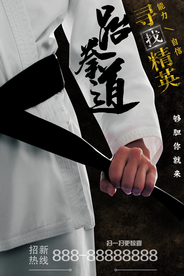 跆拳道社团招新酷炫海报