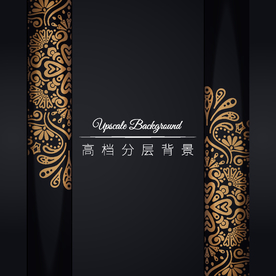 高档豪华奢华欧式花纹背景矢量图