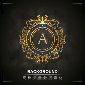 高档豪华奢华欧式花纹背景矢量图