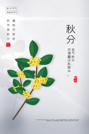秋分传统节日活动海报素材