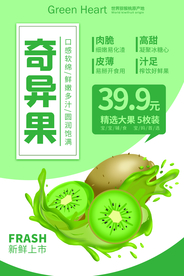 奇异果水果活动宣传海报素材