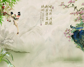 花鸟背景墙