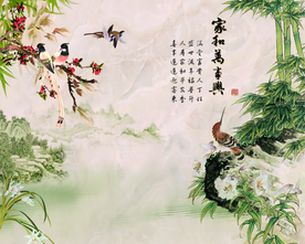 花鸟背景墙