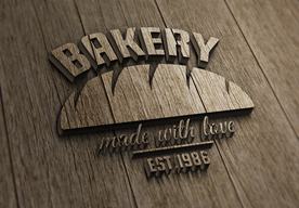 木质纹理3D标志LOGO贴图