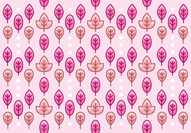 卡通树叶印花图案