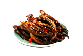 麻辣鱿鱼美食食材海报素材