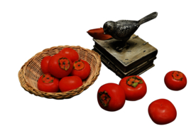 柿子水果装饰海报素材