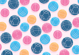 卡通足球 毛线球矢量图