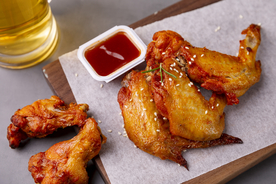 鸡翅美食食材背景海报素材