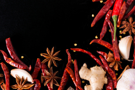 辣椒八角配料海报背景素材