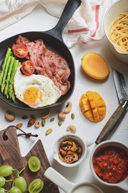 培根美食食材背景海报素材