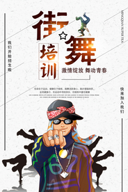 创意培训街舞海报