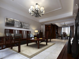 中式客厅效果图