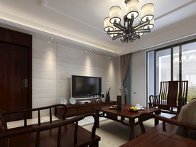 中式客厅效果图