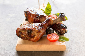 卤鸡腿美食零食背景海报素材