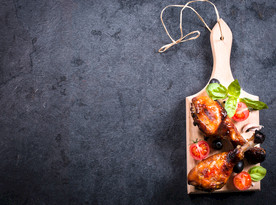 鸡腿美食食材背景海报素材