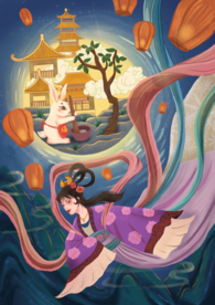 中秋节插画海报