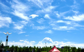 蓝天白云  湖泊  草原牧场