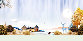 地产活动复古海报素材