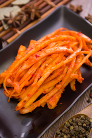 萝卜干辣条零食背景海报素材