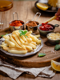 薯条零食美食背景海报素材