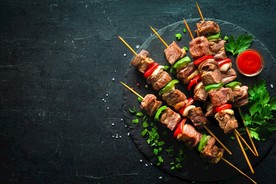 烤肉串 烧烤 彩椒肉串 牛肉串