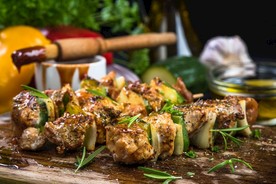 烤肉串 烧烤 彩椒肉串 牛肉串