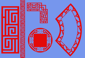 红色边框  免扣  素材 花纹