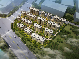 小区鸟瞰环境效果图图片