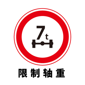 矢量交通标志 限制轴重