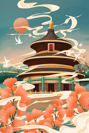 宫殿传统建筑国风古风素材