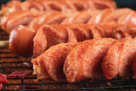 火腿肠烧烤美食食材背景素材