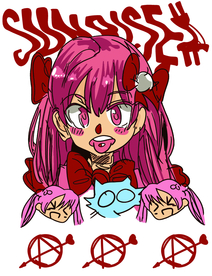 女孩  蝴蝶结 猫 爱心箭头