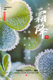 霜降节日促销宣传海报素材